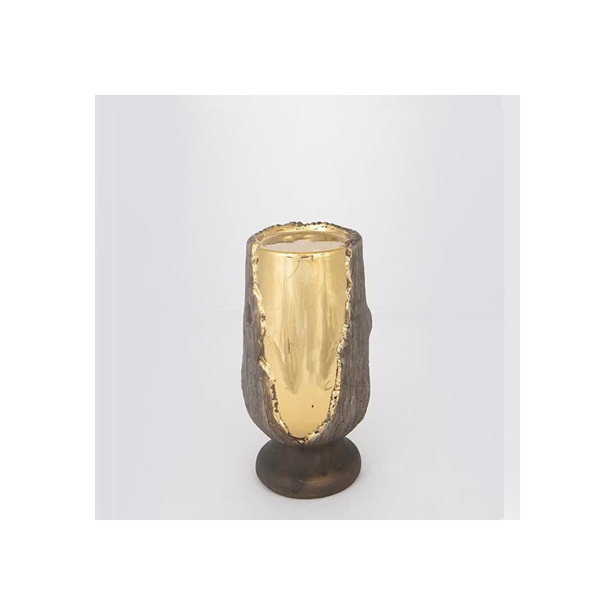 Kerzenhalter 20x10 cm gold/braun