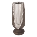 Kerzenhalter 25x11 cm silber/braun