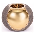 Kerzenhalter 7,5x10,5 cm gold/braun