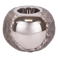 Kerzenhalter 7,5x10,5 cm silber/braun