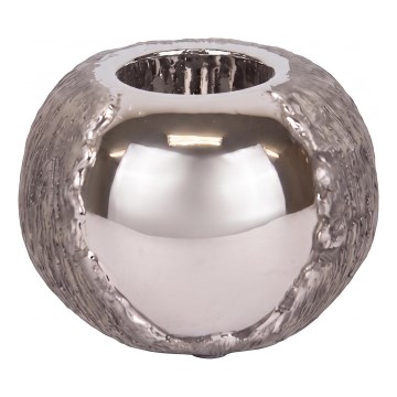 Kerzenhalter 7,5x10,5 cm silber/braun