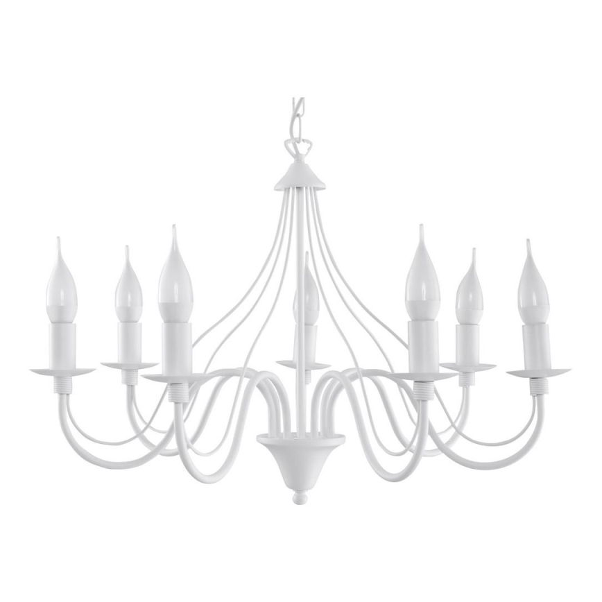 Kette-Kronleuchter MINERWA 7 7xE14/40W/230V weiß