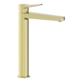 KFA Armatura 4522-712-31 - Waschtischarmatur + Ablaufgarnitur MALAGA 30,3 cm, gebürstetes Gold