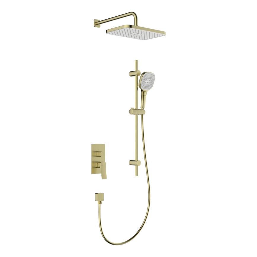 KFA Armatura 4529-301-31 - Duschgarnitur mit Unterputz-Armatur MALAGA gebürstetes Gold