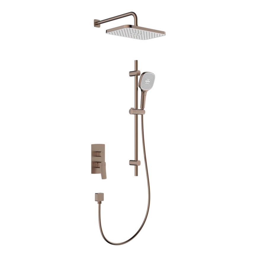 KFA Armatura 4529-301-34 - Duschset mit Unterputz-Armatur MALAGA Roségold