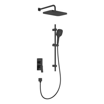 KFA Armatura 4529-301-81 - Duschset mit Unterputz-Armatur MALAGA, schwarz