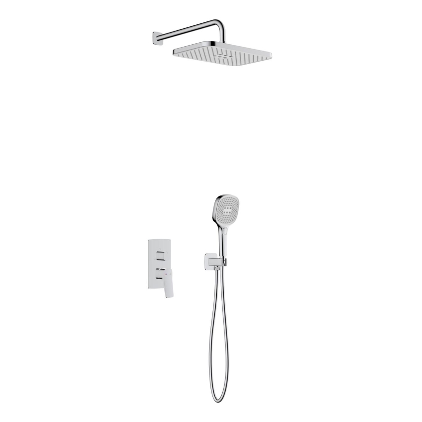 KFA Armatura 4529-501-00 - Duschset mit Unterputz-Armatur MALAGA, glänzender Chrom