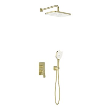 KFA Armatura 4529-501-31 - Duschset mit Unterputz-Armatur MALAGA in gebürstetem Gold
