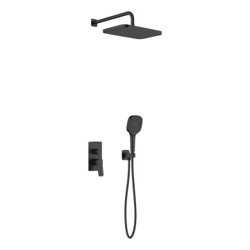 KFA Armatura 4529-501-81 - Duschset mit Unterputz-Armatur MALAGA schwarz