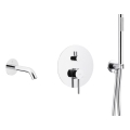 KFA Armatura 5039-401-00 - Badewannengarnitur mit Unterputz-Armatur MOZA glänzendes Chrom
