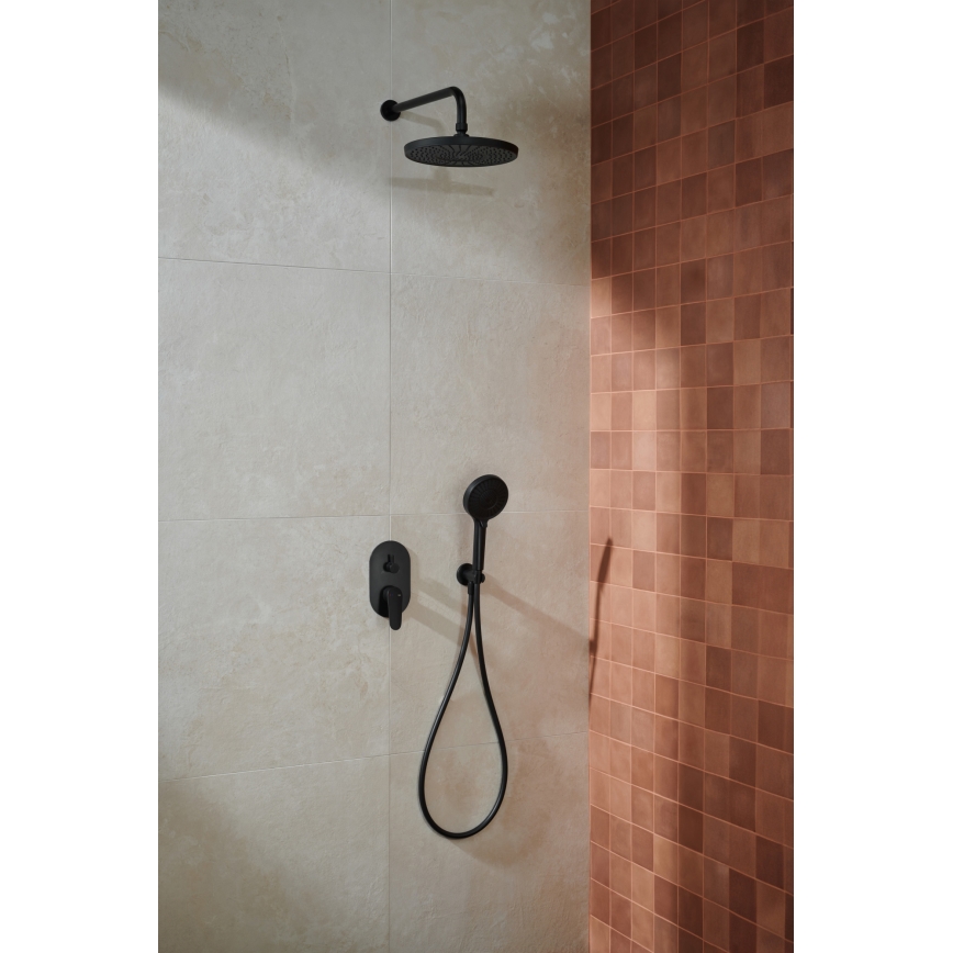 KFA Armatura 5559-501-81 - Duschgarnitur mit Unterputz-Armatur OTAVA matt schwarz