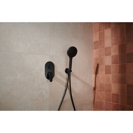 KFA Armatura 5559-501-81 - Duschgarnitur mit Unterputz-Armatur OTAVA matt schwarz