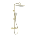 KFA Armatura 5756-910-31 - Duschset mit Thermostatarmatur MALAGA, gebürstetes Gold