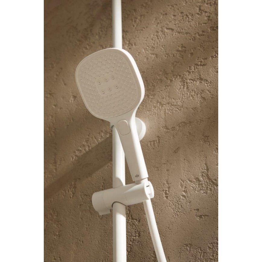 KFA Armatura 5756-910-44 - Duschset mit Thermostat-Armatur MALAGA, weiß