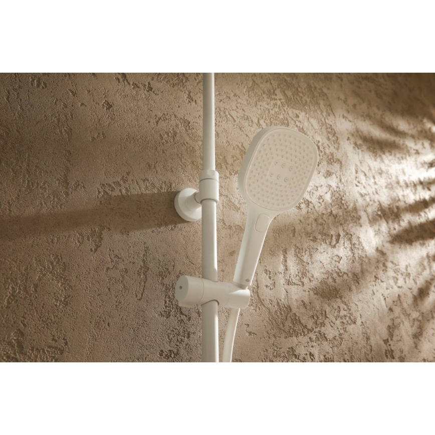 KFA Armatura 5756-910-44 - Duschset mit Thermostat-Armatur MALAGA, weiß