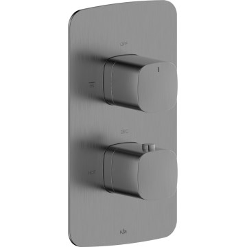 KFA Armatura 5759-001-61 - Thermostat-Duscharmatur zur Unterputzmontage MALAGA, metallicgrau