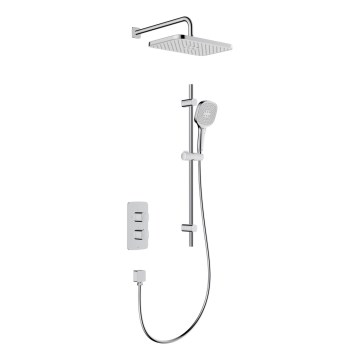 KFA Armatura 5759-301-00 - Duschgarnitur mit thermostatischer Unterputzarmatur MALAGA in Hochglanz-Chrom