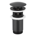 KFA Armatura 660-254-81 - Waschbeckenablauf mit Überlauf CLICK-CLACK d 6,6 cm Messing/matt schwarz