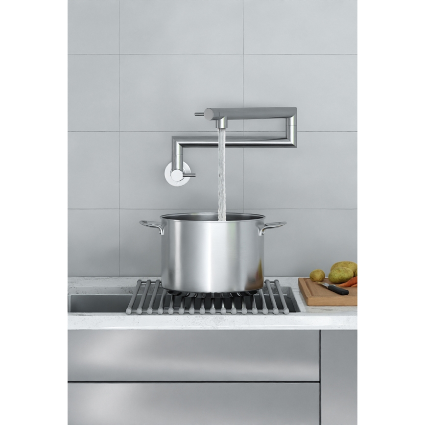 KFA Armatura 6623-030-22 - Küchenarmatur mit Schwenkarm DUERO POT FILLER Edelstahl