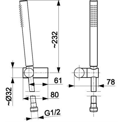 KFA Armatura 841-225-00 - Duschgarnitur MOZA Edelstahl