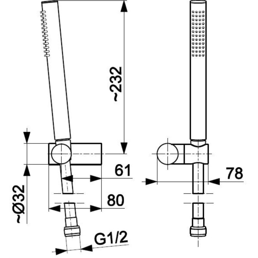 KFA Armatura 841-225-00 - Duschgarnitur MOZA Edelstahl
