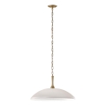 Kichler - Hängeleuchte an Kette DELAROSA 1xE27/60W/230V weiß/Messing