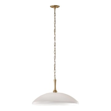 Kichler - Hängeleuchte an Kette DELAROSA 1xE27/60W/230V weiß/Messing