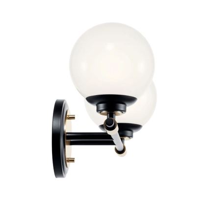 Kichler - LED-Badezimmer-Wandleuchte BENNO 2xLED/3W/230V schwarz/gold IP44