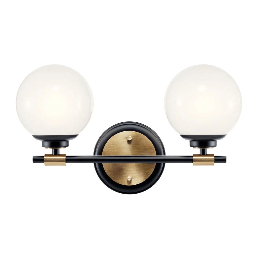 Kichler - LED-Badezimmer-Wandleuchte BENNO 2xLED/3W/230V schwarz/gold IP44