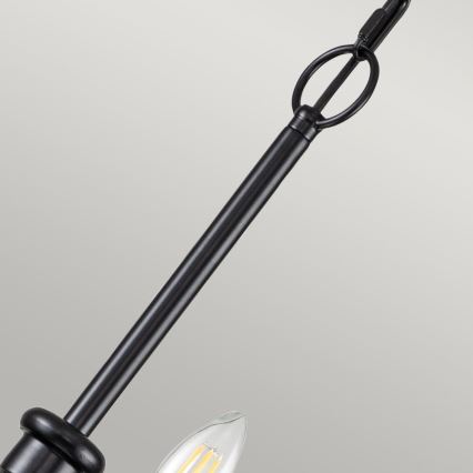 Kichler - Kronleuchter mit Kette CAPITOL HILL 12xE14/40W/230V schwarz