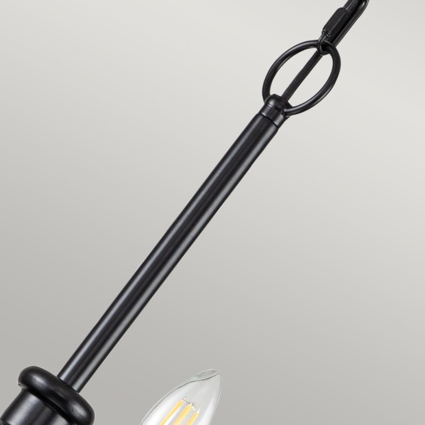 Kichler - Kronleuchter mit Kette CAPITOL HILL 12xE14/40W/230V schwarz