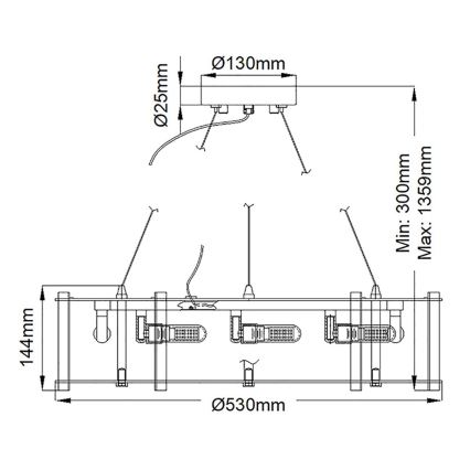 Kichler - LED-Badezimmer-Hängeleuchte CRYSTAL SKYE 8xG9/3W/230V IP44