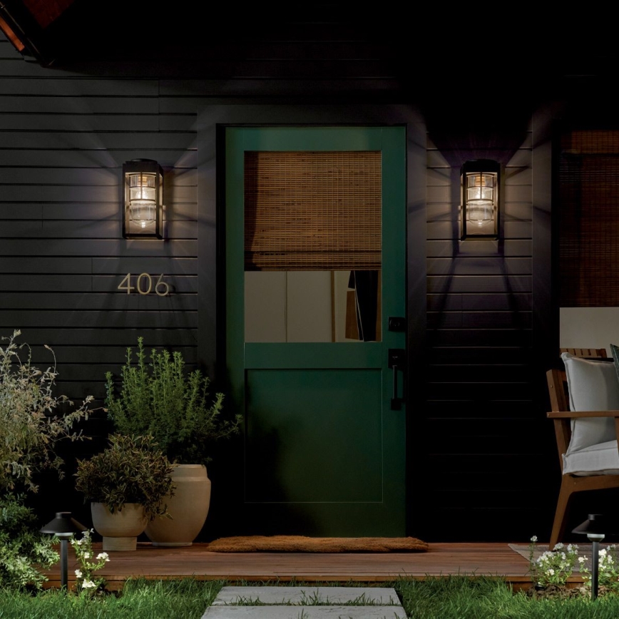 Kichler - Außenwandleuchte HONE S 1x E27/60W/230V IP44 schwarz