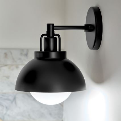 Kichler - Wandleuchte NIVA 1xE27/40W/230V schwarz