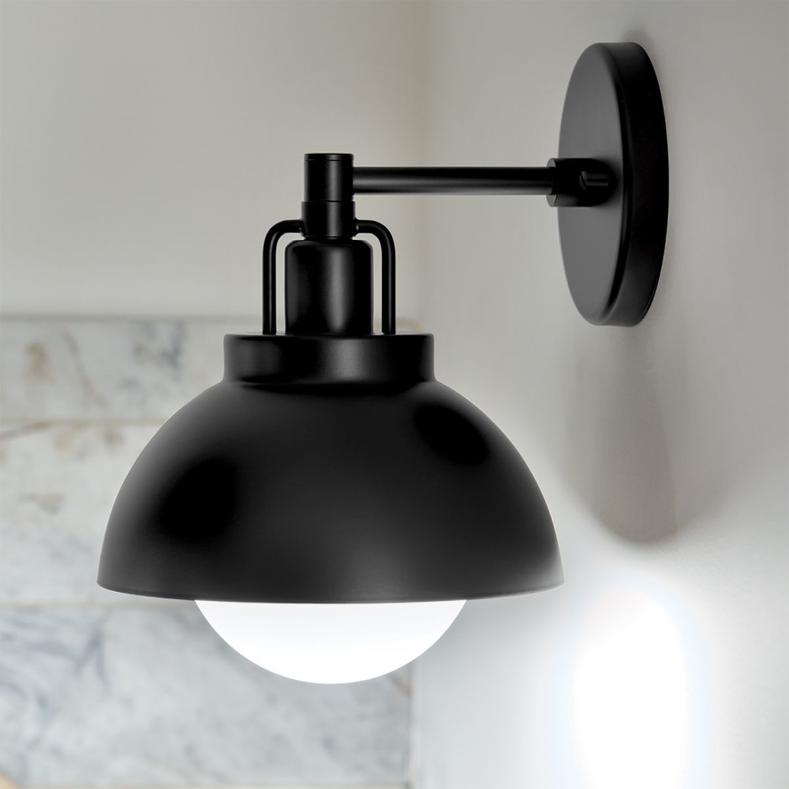 Kichler - Wandleuchte NIVA 1xE27/40W/230V schwarz