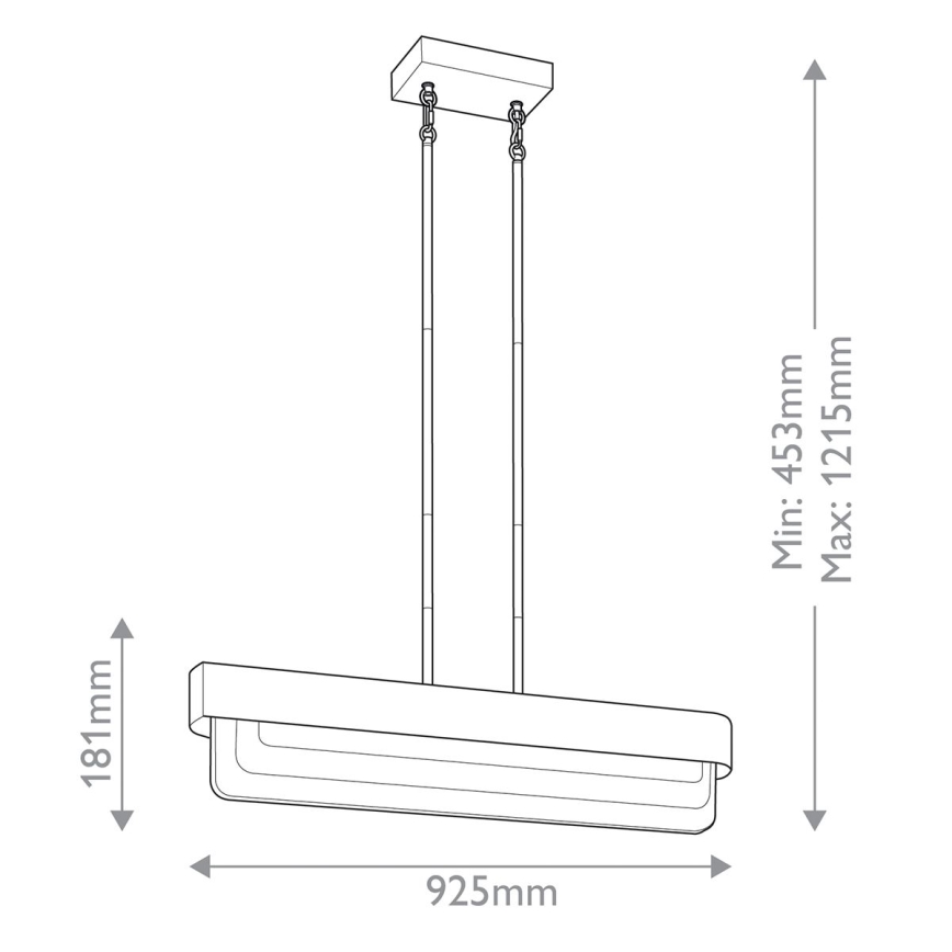 Kichler - LED-Pendelleuchte an Stange SERENE LED/40W/230V goldfarben