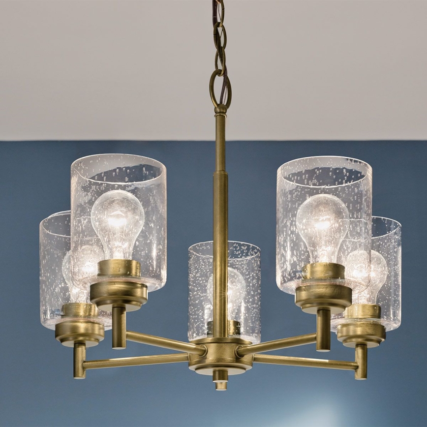 Kichler - Hängeleuchte an Kette WINSLOW 5xE27/60W/230V d 50,2 cm Messing