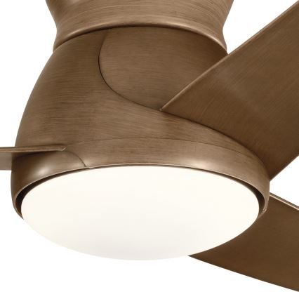 Kichler - Dimmbarer LED-Deckenventilator ERIS LED/10W/230V bronzen IP44 + Fernbedienung