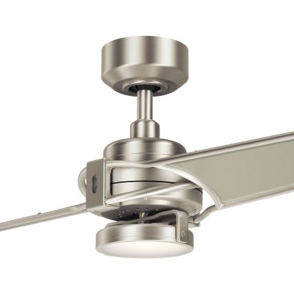 Kichler - Dimmbarer LED-Deckenventilator XETY LED/10W/230V  matt Chrom/silbern + Fernbedienung