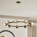 Kichler - Pendelleuchte PALTA mit Kabelabhängung, 9x E14/40W, 230V, goldfarben
