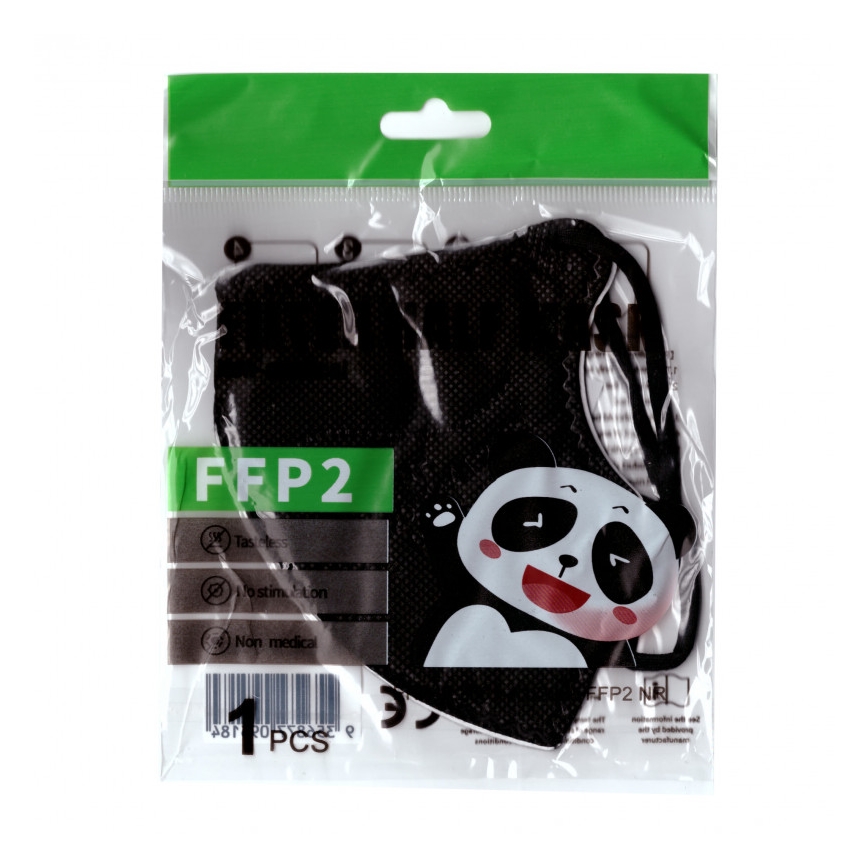 Kinder-Atemschutzmaske FFP2 NR Kids schwarz 20 Stk.