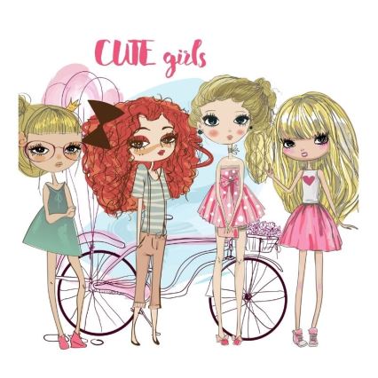 Kinder-Deckenleuchte GIRLS VIBES 1xE27/60W/230V Ø 40 cm für Mädchen