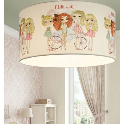 Kinder-Deckenleuchte GIRLS VIBES 1xE27/60W/230V Ø 40 cm für Mädchen