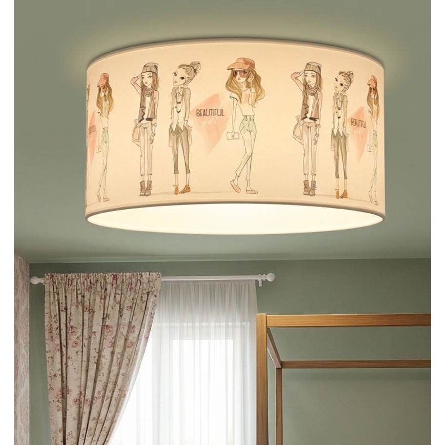 Kinder-Deckenleuchte GIRLS VIBES 1xE27/60W/230V Ø 40 cm für Mädchen