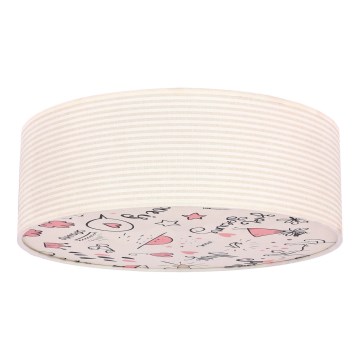 Kinder-Deckenleuchte KIDDY 2xE27/40W/230V beige/rosa