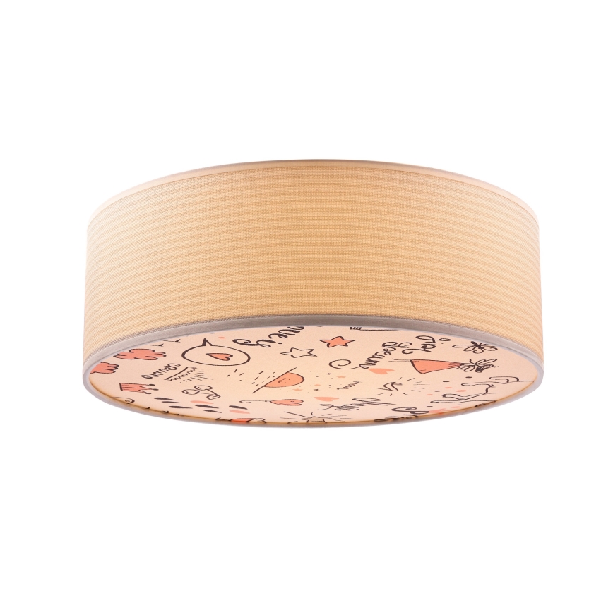 Kinder-Deckenleuchte KIDDY 2xE27/40W/230V beige/rosa