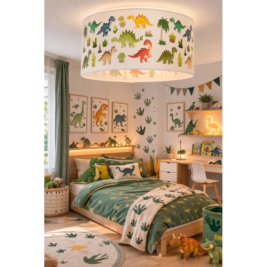 Kinder-Deckenleuchte KIDS ROOM 1xE27/60W/230V Ø 40 cm Dinosaurier