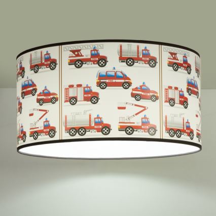 Kinder-Deckenleuchte KIDS ROOM, 1xE27/60W/230V, Ø 40 cm, Feuerwehr-Motiv