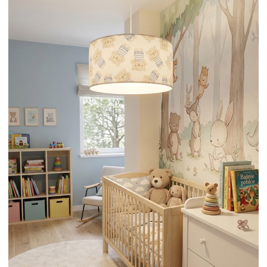 Kinder-Deckenleuchte KIDS ROOM 1xE27/60W/230V Ø 40 cm Teddybär