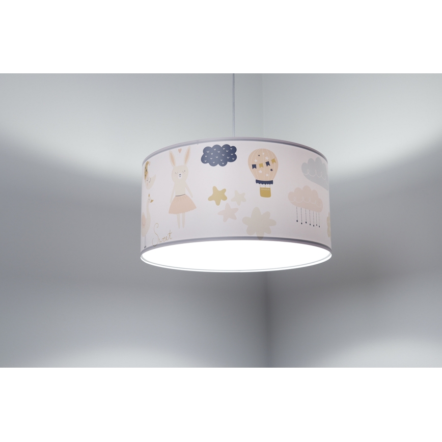 Kinder-Hängeleuchte an Schnur SWEET DREAMS 1xE27/60W/230V d 30 cm